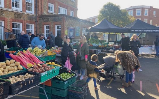 Family's fun at new market opening - St Johns Walham green school