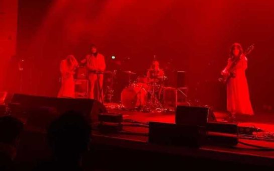 Lime Garden. From left to right; Leila Deeley (Guitar), Chloe Howard (Vocals), Annabel Whittle (Drums), Tippi Morgan (Bass).