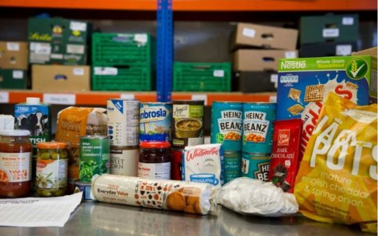 Food and donations at the Hammersmith and Fulham Foodbank