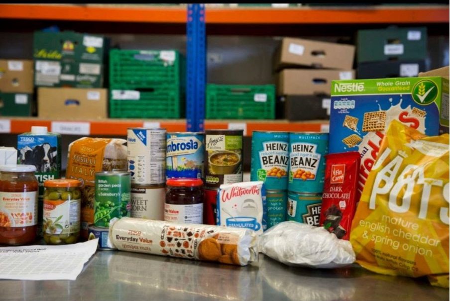 Food and donations at the Hammersmith and Fulham Foodbank