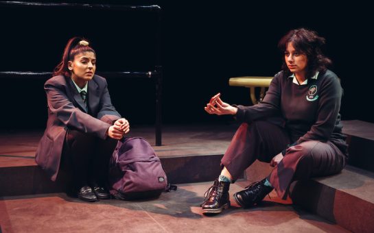 The cast of Two Billion Beats on stage