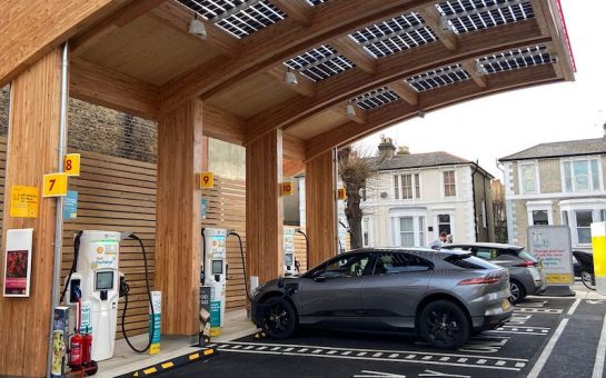 Shell's first UK Electric Vehicle Hub converted from petrol station - Fulham
