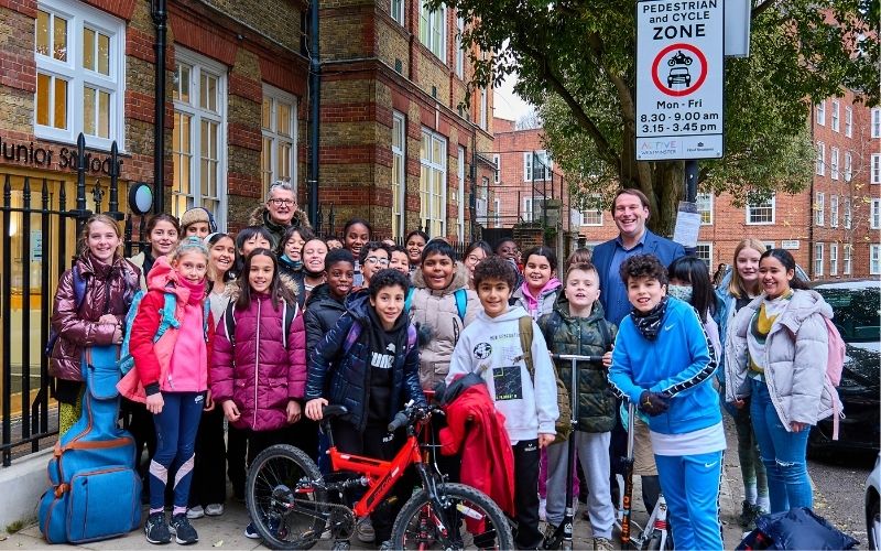 Barrow Hill Junior School enjoy Westminster's school streets scheme