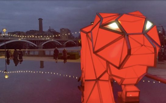 Photo of Chinese tiger at Battersea Lights Festival
