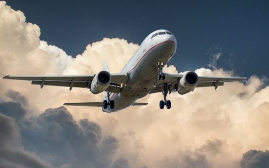 plane in the sky