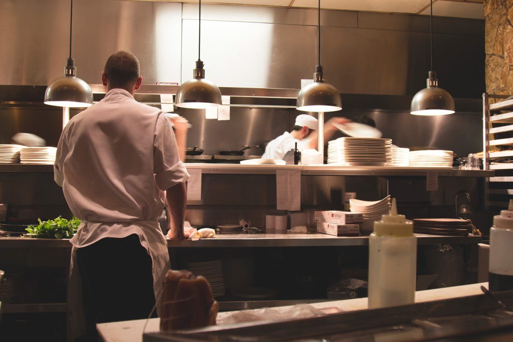 Photo of a busy kitchen