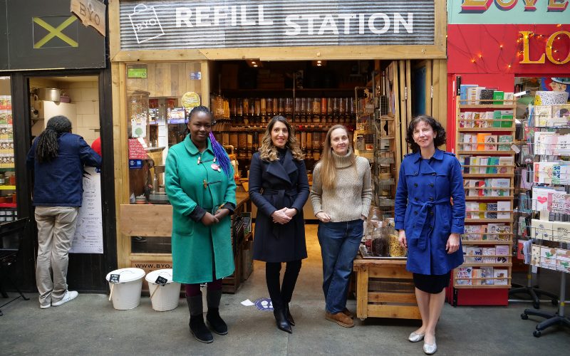 Labour MPs Rosena Allin-Khan and Anneliese Dodds visit Tooting Market businesses for International Women’s Day