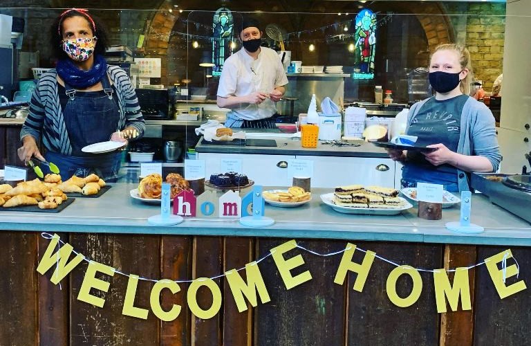 Founder Meg Fry and the Home Community Cafe staff