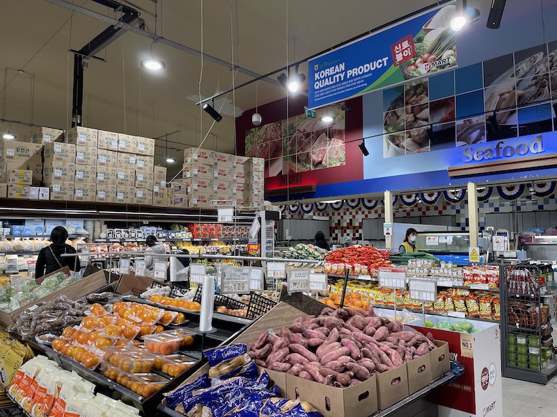 GROCERIES: Inside H Mart a Korean supermarket located in New Malden