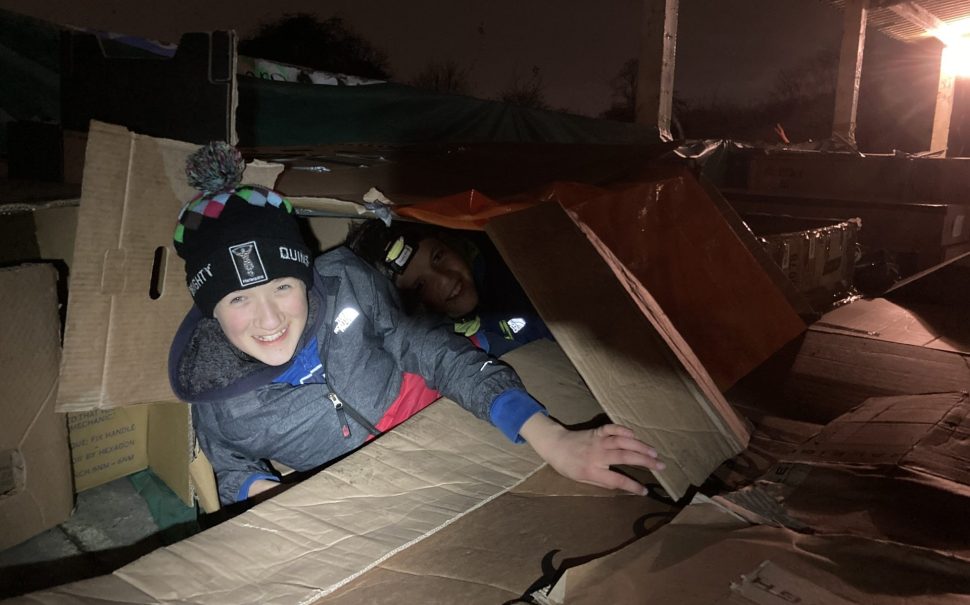 Scouts as young as ten sleep rough to raise money for a homelessness charity.