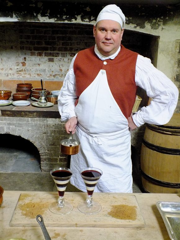 Marc Meltonville food historian at the royal palaces preparing jellies.