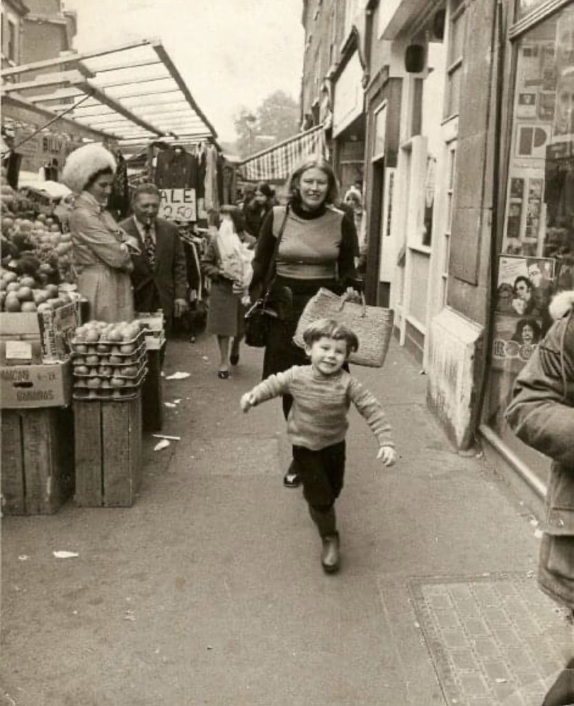 Owen Hodgson, former royal chef, as a child on Strutton Ground.