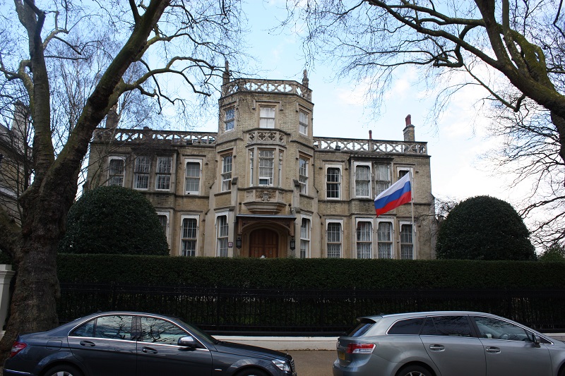 Outside the Russian Embassy