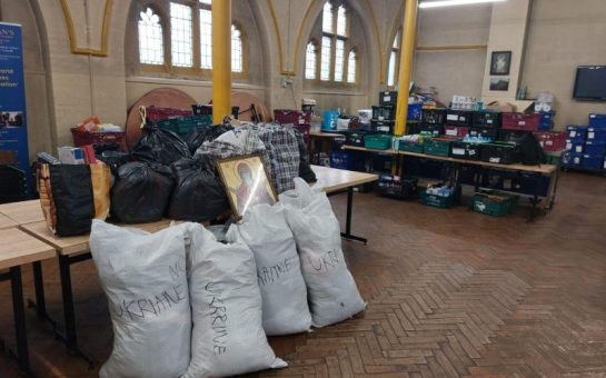 bags of donations for ukraine