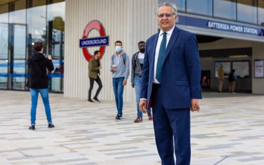 ravi govindia outside battersea power station