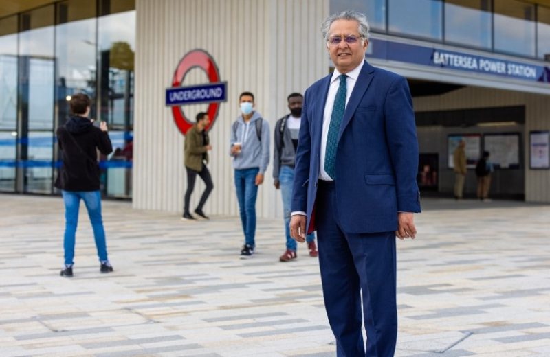 ravi govindia outside battersea power station