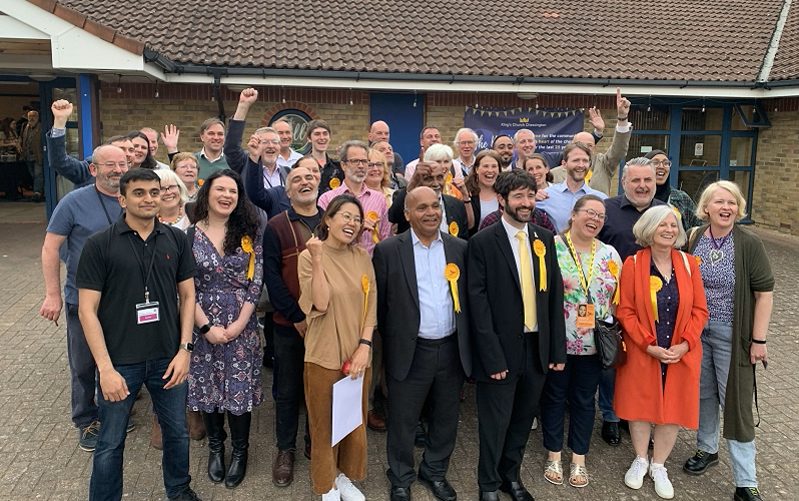 Kingston Lib Dems celebrate the win