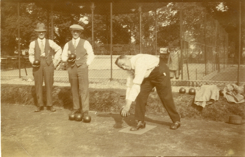 BOWLING: Smartly dressed gentlemen playing in Wandsworth Common - credit: Heritage Wandsworth Service 