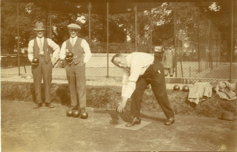 BOWLING: Smartly dressed gentlemen playing in Wandsworth Common - credit: Heritage Wandsworth Service