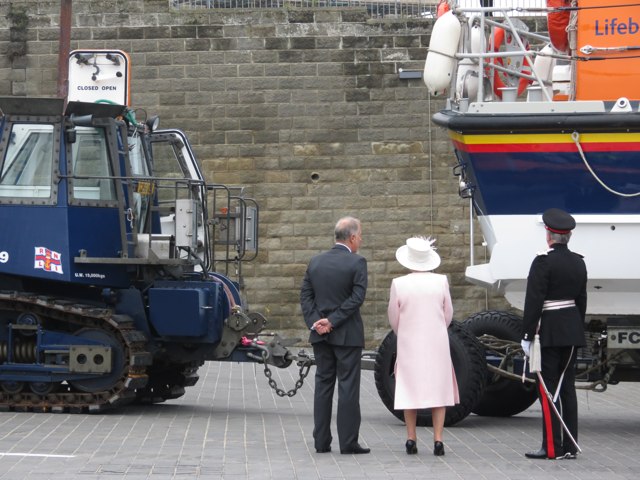 The Queen at RNLI lifeboat station. credit: Oast House Archive