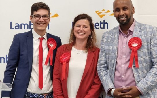 Councillors smiling after the results had been announced