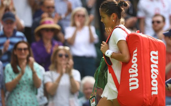 Great Britain's Emma Raducanu at Wimbledon (Reuters via Beat Media Group subscription)