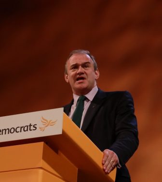 Ed Davey addresses the Lib Dem Conference