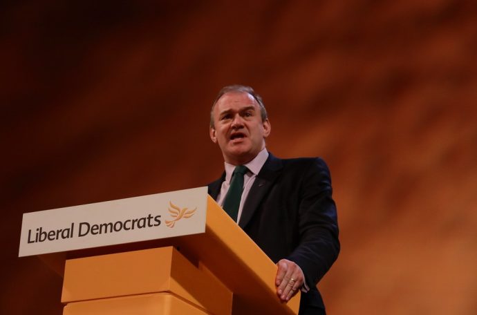 Ed Davey addresses the Lib Dem Conference