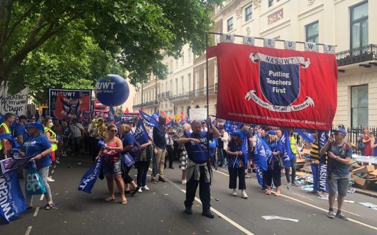 Teacher's Union NASUWT protest march