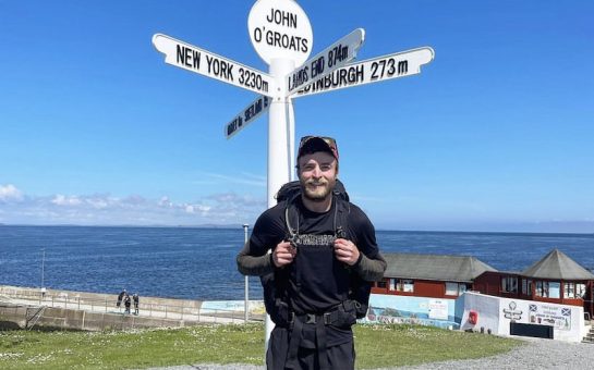 Ben Chapman who completed a charity walk of the length of the UK for breast cancer