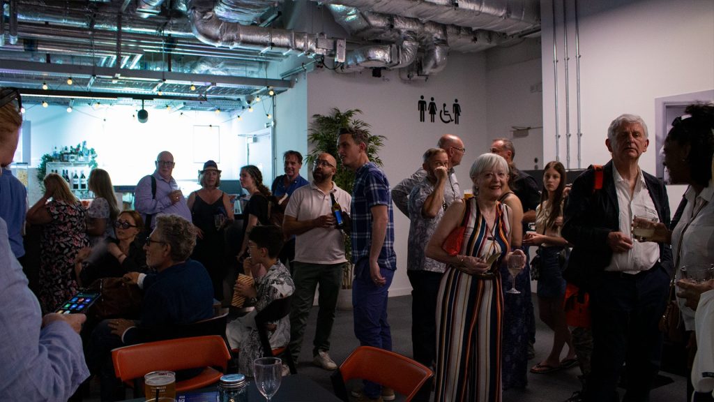 EXCITEMENT BREWING: The packed foyer before a film screening. Photo Credit: Barnes Film Festival