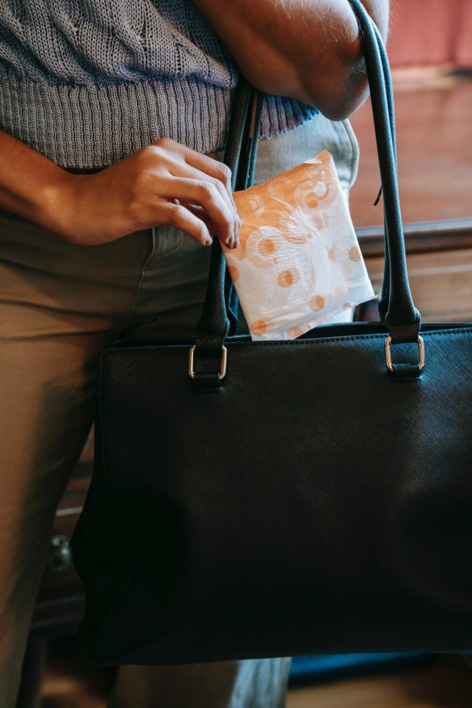 Period products which people in period poverty struggle to access