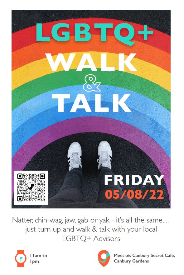 poster for the kingston police LGBTQ+ community walk and talk