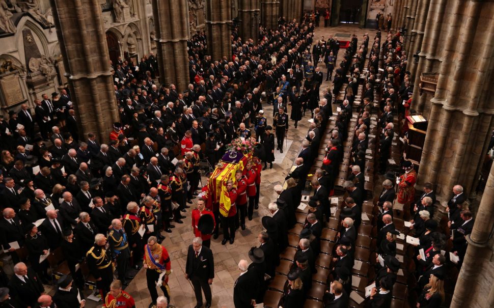 The congregation for the Queen's funeral