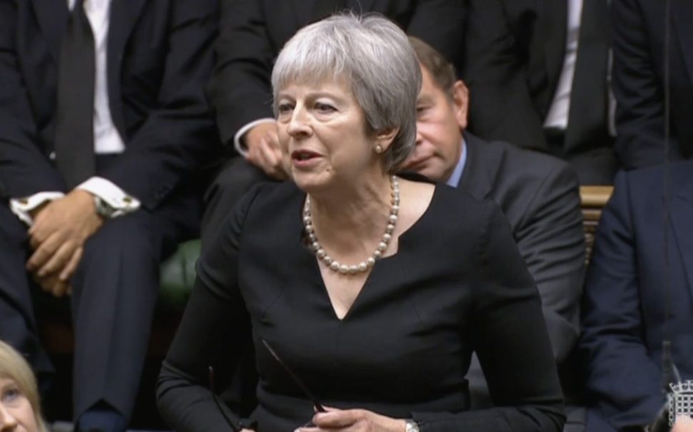 Theresa May pays tribute to the Queen at the House of Commons