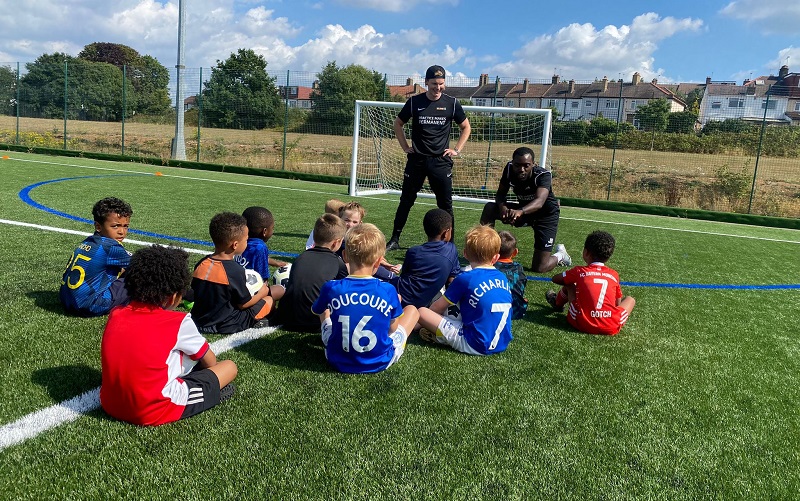 a small we make footballers training session