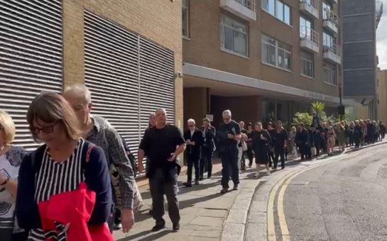 Crowds wait to pay respects to the Queen