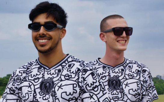 Picture of two Portobello FC players wearing their kit