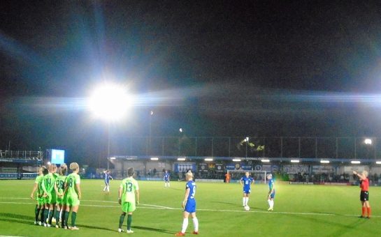 Chelsea in action at Kingsmeadow