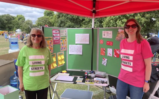 Monica Saunders (left) and Charlotte Baker (right) at a stall in St Margaret's Fair