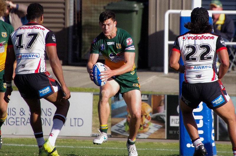 Joseph Manu playing rugby ahead of the rugby league world cup