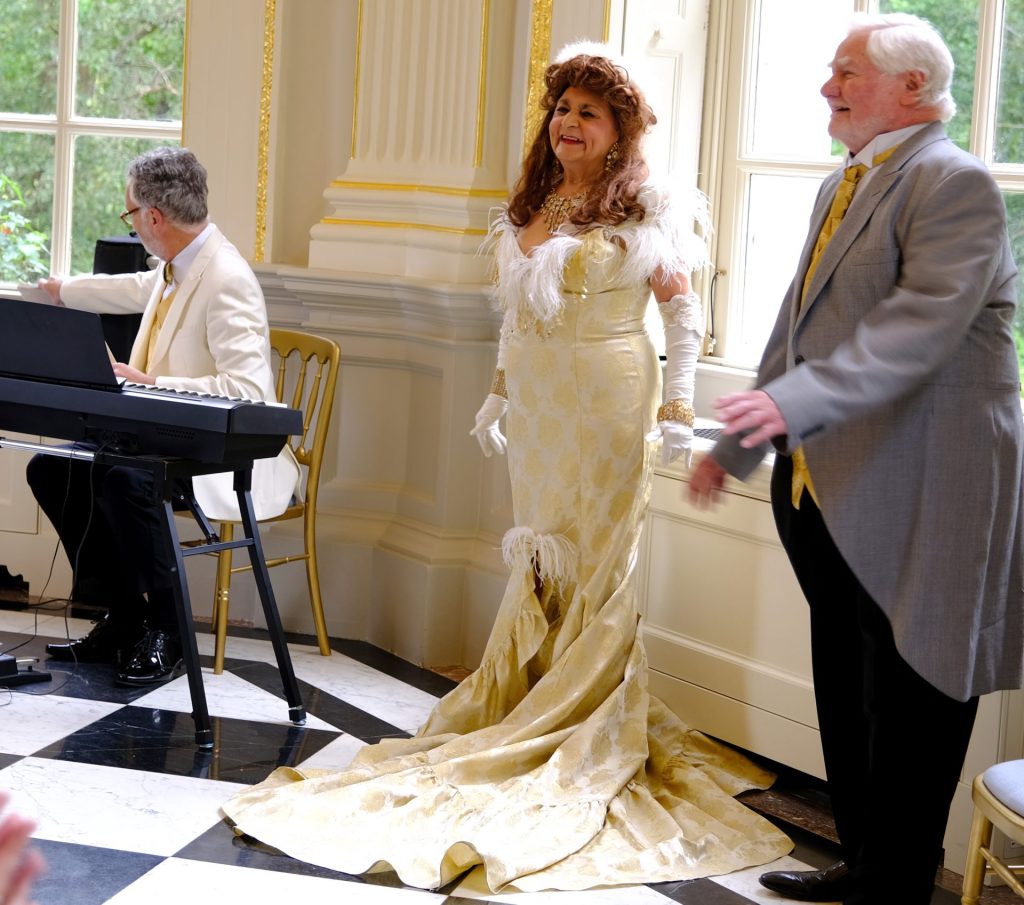 The Connaught Opera team opening the show in the Baroque Octagon room.