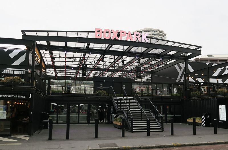 West entrance to BOXPARK Croydon