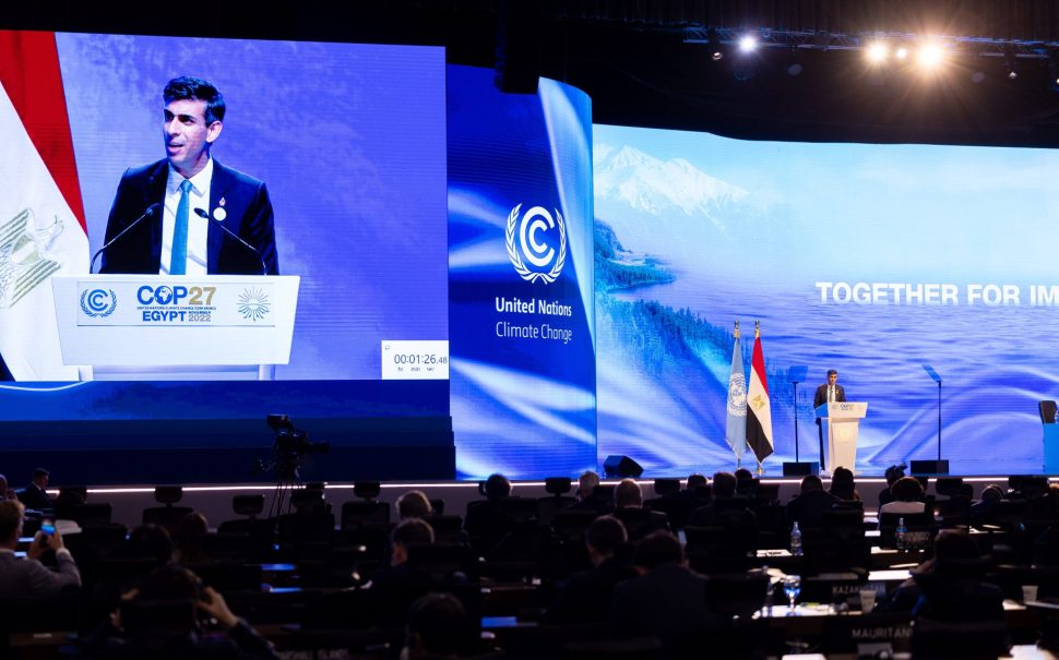 Rishi Sunak speaking at COP27