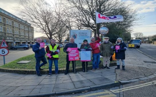 UCU Picket Line outside St Mary's University