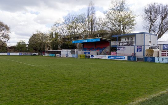 The Beveree Stadium football pitch