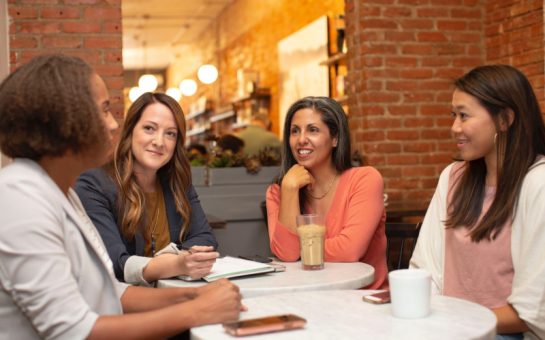 Women sat around a table