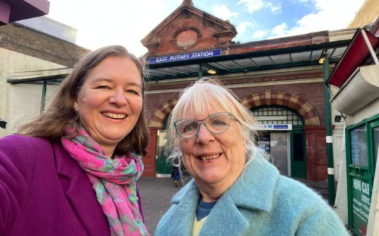 Fleur Anderson MP and Councillor Finna Ayres at East Putney Station