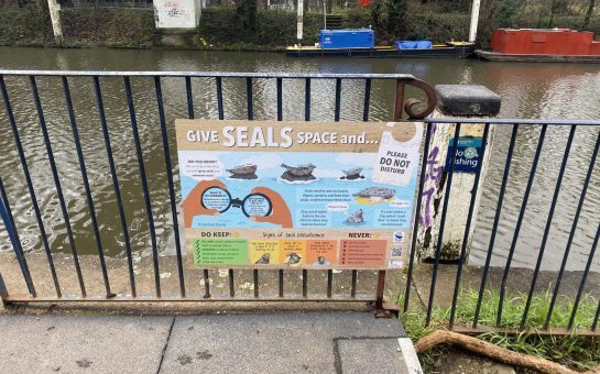 A Thames Seal Alliance sign at Teddington Locke