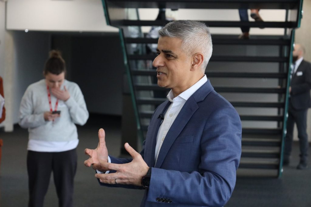Sadiq Khan speaking to the press at the Victims Summit (Credit: Vee Pandey)
